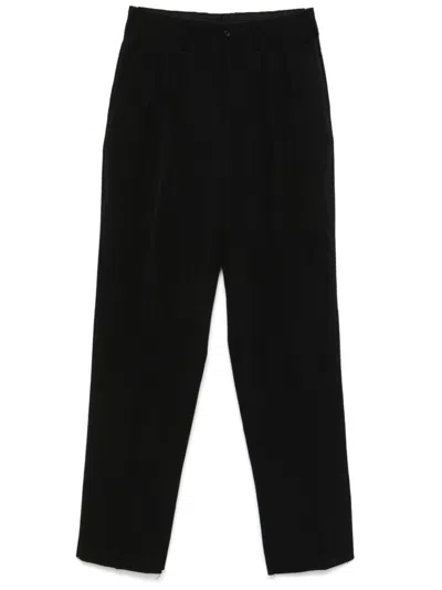 Yohji Yamamoto Tailored Trousers In Black