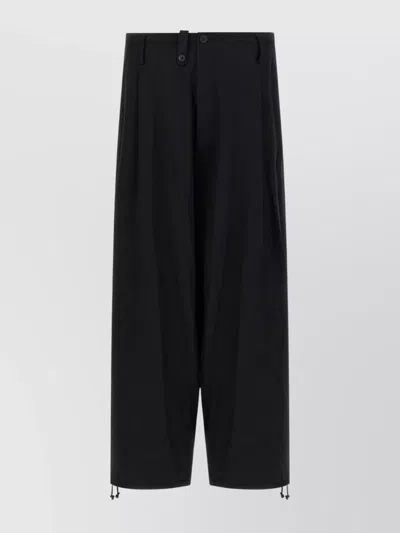 YOHJI YAMAMOTO TAILORED TROUSERS WITH PLEATED FRONT AND POCKETS