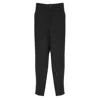 Yohji Yamamoto Elasticated-waist Tapered-leg Trousers In Black