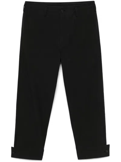 Yohji Yamamoto Tapered Trousers In Black