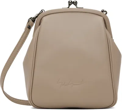 Yohji Yamamoto Taupe Clasp Shoulder Bag In 2 Greige