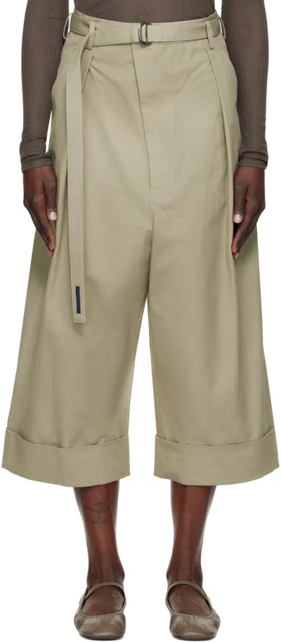 Yohji Yamamoto Taupe R-mackin Loose Trousers In 1 Beige