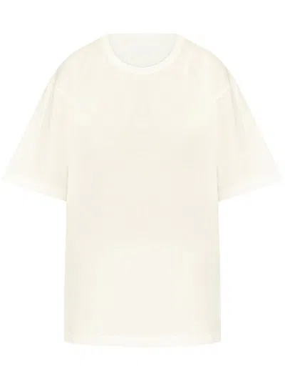 Yohji Yamamoto Text-print T-shirt In Weiss