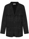 Yohji Yamamoto Textured-finish Blazer In Black