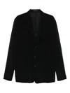 Yohji Yamamoto Three-button Patch-pocket Blazer In Black