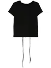 Yohji Yamamoto Tie-detailed T-shirt In Black