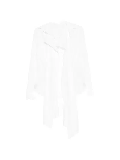Yohji Yamamoto Tie Shirt In White