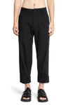 Yohji Yamamoto Black Printed Trousers In Black
