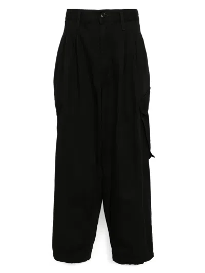 Yohji Yamamoto Tucked Trousers In Black