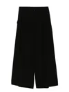 Yohji Yamamoto Tucked Wide-leg Trousers In Black