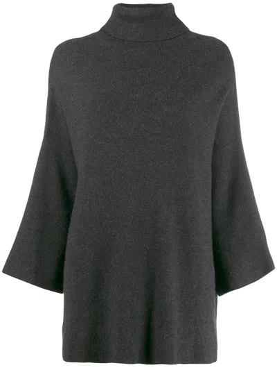 Pre-owned Yohji Yamamoto Turtleneck Loose Jumper In Grey