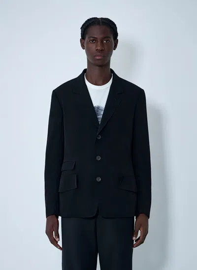 Yohji Yamamoto Tuxedo Flap Jacket In Black