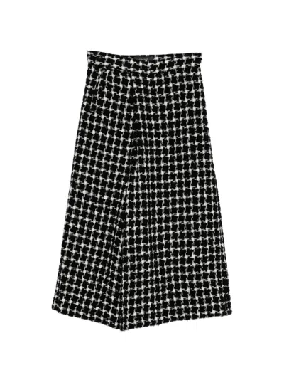 Yohji Yamamoto Tweed Flared Trousers In Multi