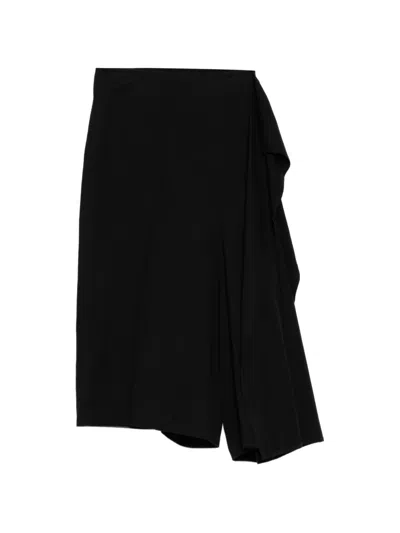 Yohji Yamamoto Twill Trousers In Black