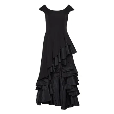 Yohji Yamamoto Unbalance Flamenco Dress In Black