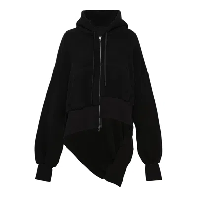 Yohji Yamamoto Unbalanced Hoodie In Black