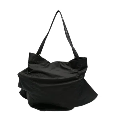 Yohji Yamamoto Unevenness Tote Bag In Black