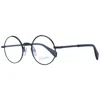 Yohji Yamamoto Blue Unisex Optical Frames In Metallic