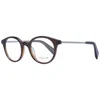 Yohji Yamamoto Unisex Optical Frames In Brown