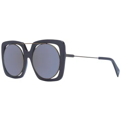 Yohji Yamamoto Unisex Sunglasses In Blue