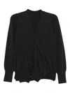 Yohji Yamamoto V-neck Cardigan In Black