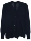 Yohji Yamamoto V-neck Cardigan In Blue