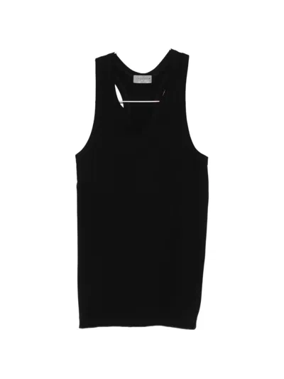 Yohji Yamamoto V-neck Tank Top In Black