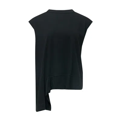 Yohji Yamamoto V Twisted T-shirt In Black