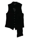 Yohji Yamamoto Velvet-finish Vest In Black