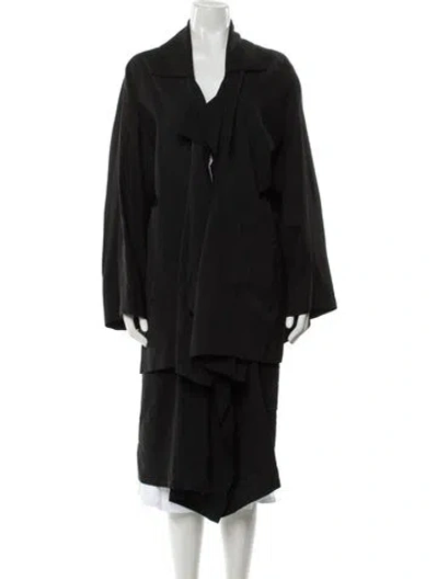 Pre-owned Yohji Yamamoto Vintage 1984 Coat In Black