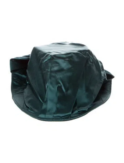 Pre-owned Yohji Yamamoto Vintage 1985 Silk Newsboy Hat In Green