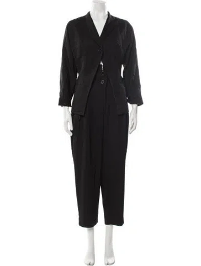 Pre-owned Yohji Yamamoto Vintage 1991 Pantsuit In Black