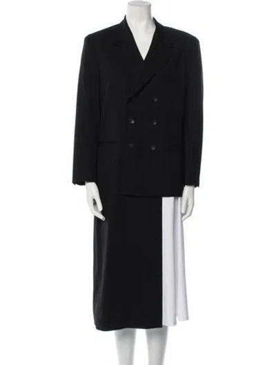 Pre-owned Yohji Yamamoto Vintage 1993 Peacoat In Black