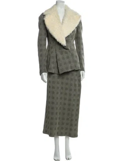 Pre-owned Yohji Yamamoto Vintage 1997 Skirt Set In Gray