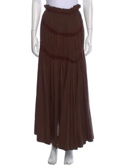 Pre-owned Yohji Yamamoto Vintage 2000 Midi Length Skirt In Brown