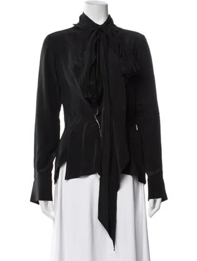 Pre-owned Yohji Yamamoto Vintage 2003 Blouse In Black