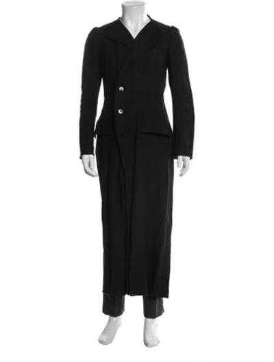 Pre-owned Yohji Yamamoto Vintage 2003 Trench Coat In Black