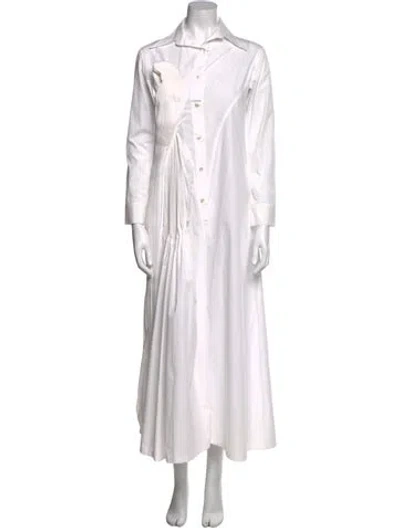 Pre-owned Yohji Yamamoto Vintage 2005 Long Dress W/ Tags In White