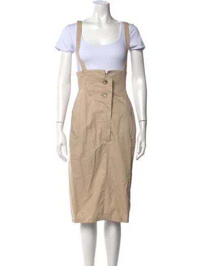 Pre-owned Yohji Yamamoto Vintage Knee-length Dress In Neutrals