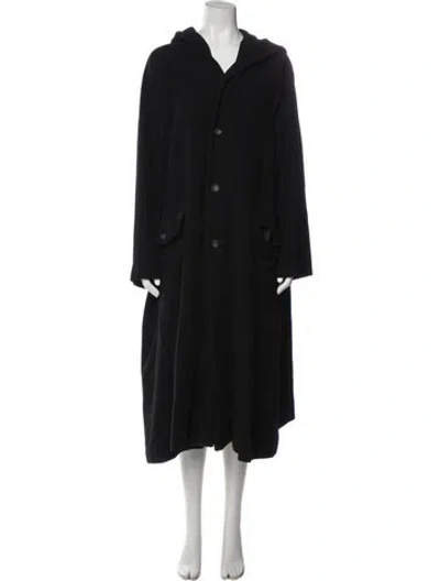 Pre-owned Yohji Yamamoto Vintage Late 1980's - Early 1990's Coat In Black