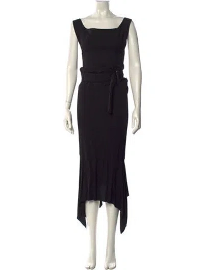 Pre-owned Yohji Yamamoto Vintage Long Dress In Black