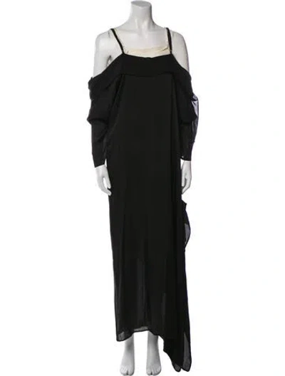 Pre-owned Yohji Yamamoto Vintage Long Dress In Black