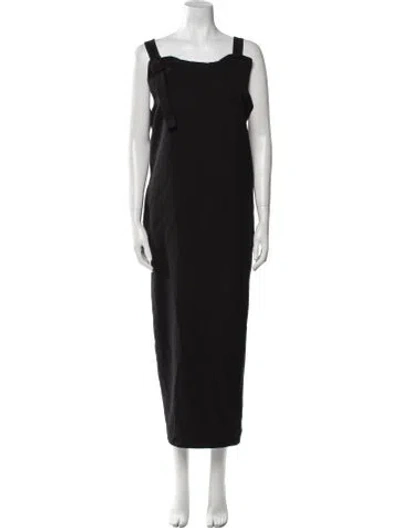 Pre-owned Yohji Yamamoto Vintage Long Dress In Black