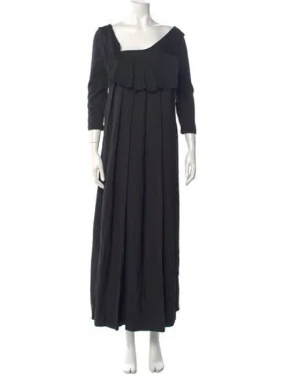 Pre-owned Yohji Yamamoto Vintage Long Dress In Black