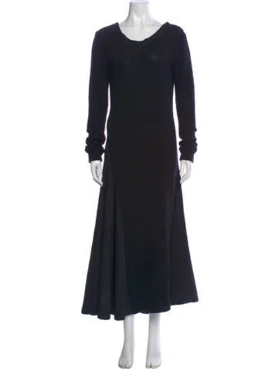 Pre-owned Yohji Yamamoto Vintage Long Dress In Black