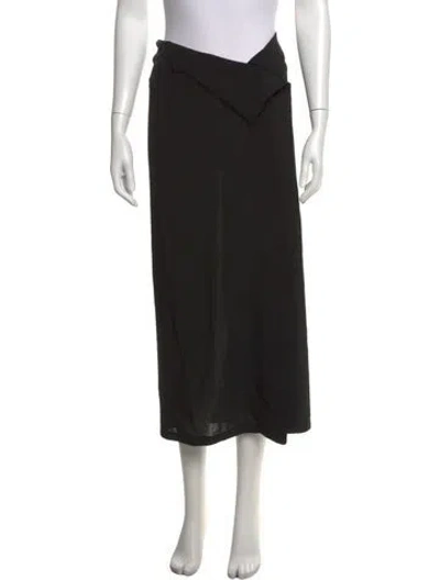 Pre-owned Yohji Yamamoto Vintage Long Skirt In Black