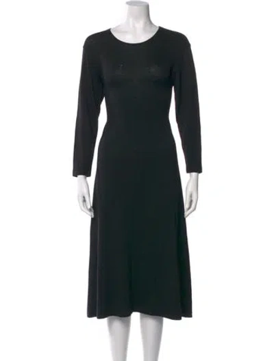 Pre-owned Yohji Yamamoto Vintage Midi Length Dress In Black