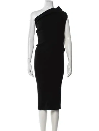Pre-owned Yohji Yamamoto Vintage Midi Length Dress In Black