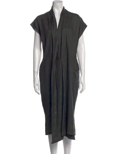 Pre-owned Yohji Yamamoto Vintage Midi Length Dress In Green