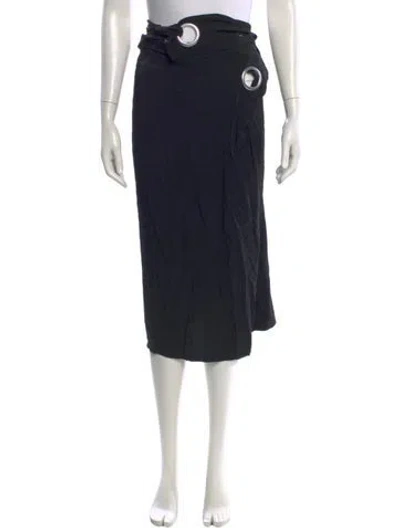 Pre-owned Yohji Yamamoto Vintage Midi Length Skirt In Black